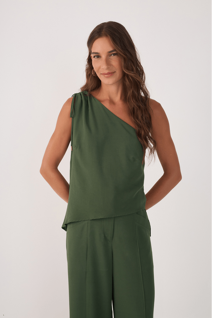 Blusa Assimétrica Um Ombro
