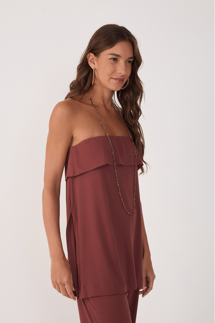 Conjunto Túnica E Calça Malha Crepe