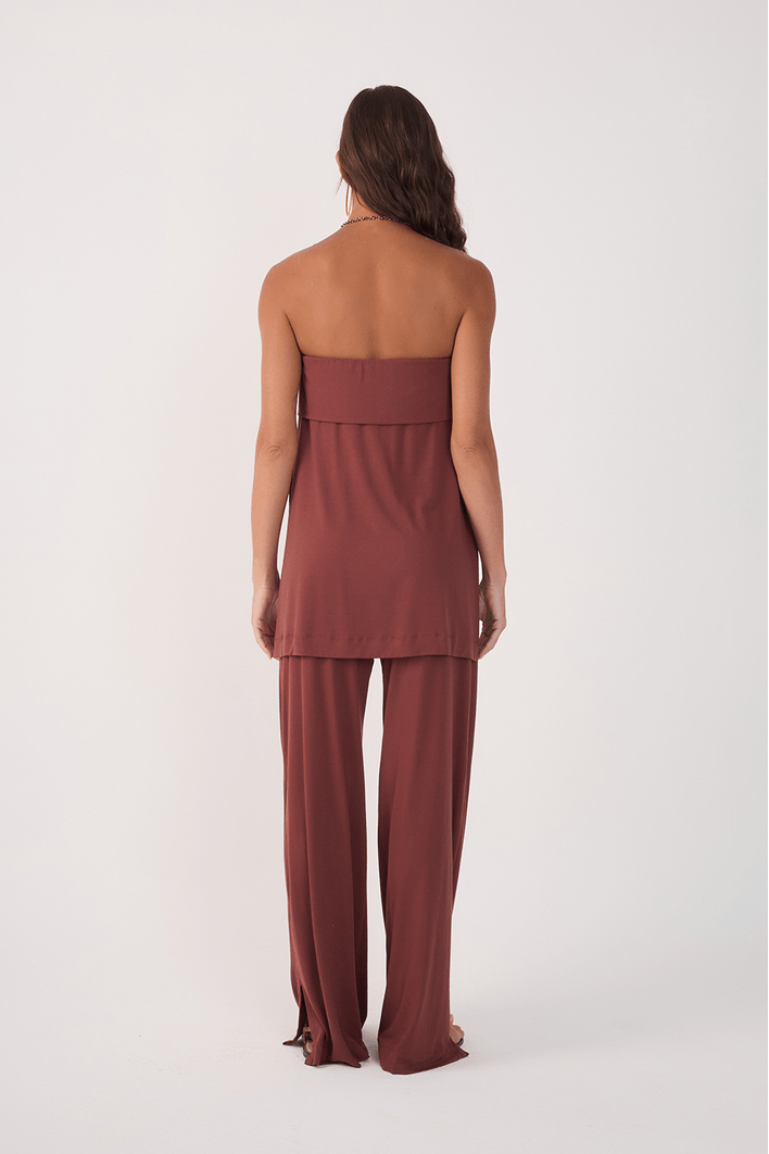 Conjunto Túnica E Calça Malha Crepe