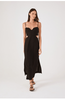 Vestido Cropped Linho Recortes
