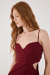 Vestido Cropped Linho Recortes