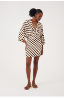 Vestido Crepe Estampa Bossa Nova