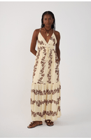 Vestido Longo Cambraia Estampa Inspira