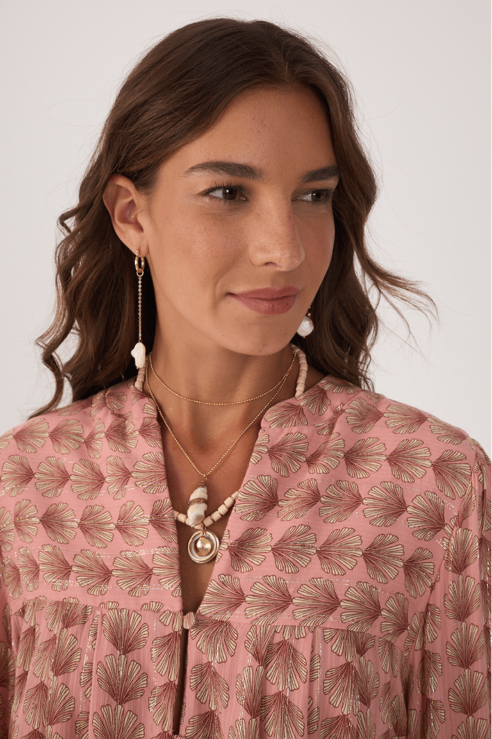 Bata Lurex Estampa Maresia