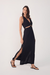 Vestido Midi Argola Decote Frente