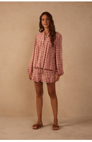 Short Lurex Estampa Maresia