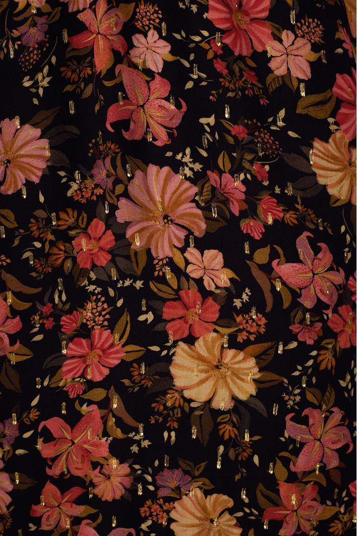 Vestido Cropped Lurex Estampa Encontro