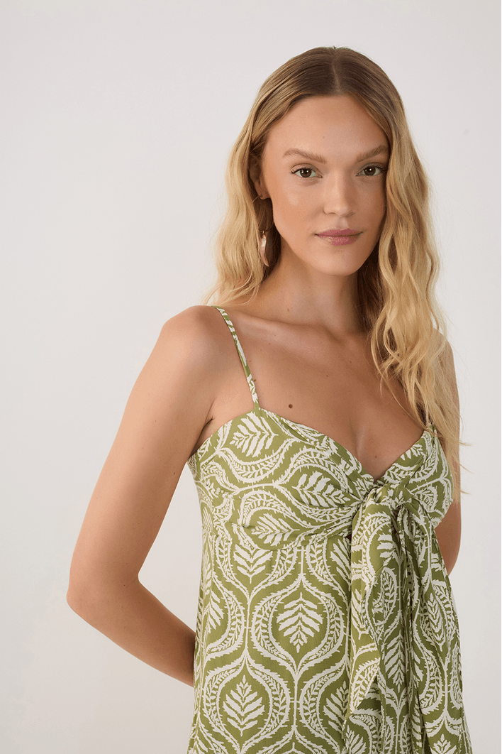 Macacão Crepe Estampa Jardim