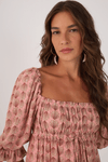 Vestido Lurex Estampa Maresia