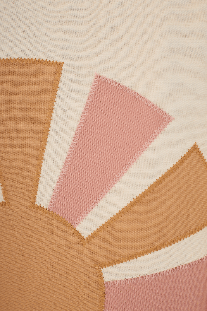 Kimono Linho Recortes Bordados