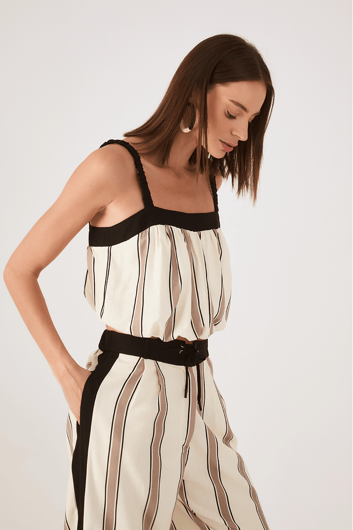 Blusa Bubble Linho Estampa Parque