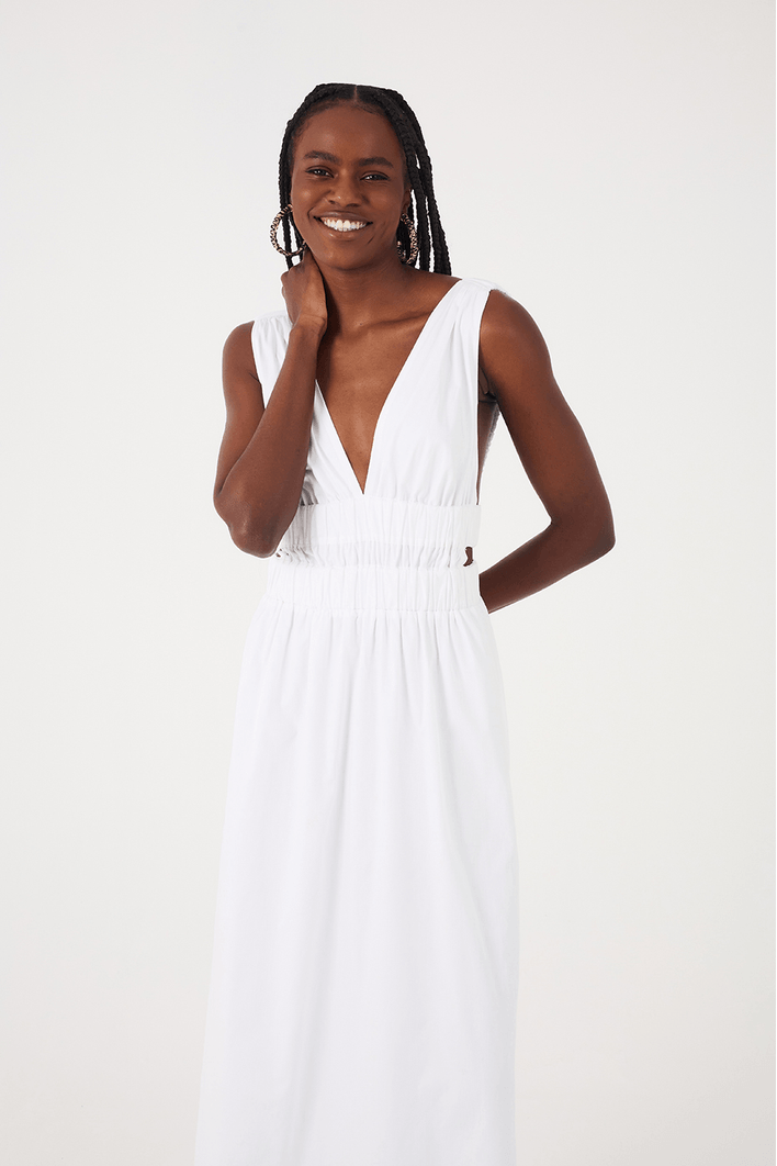 Vestido Cropped Algodão Alça Elástico