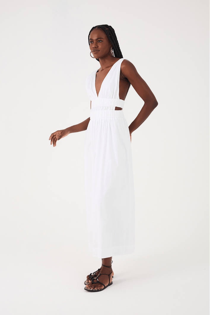 Vestido Cropped Algodão Alça Elástico