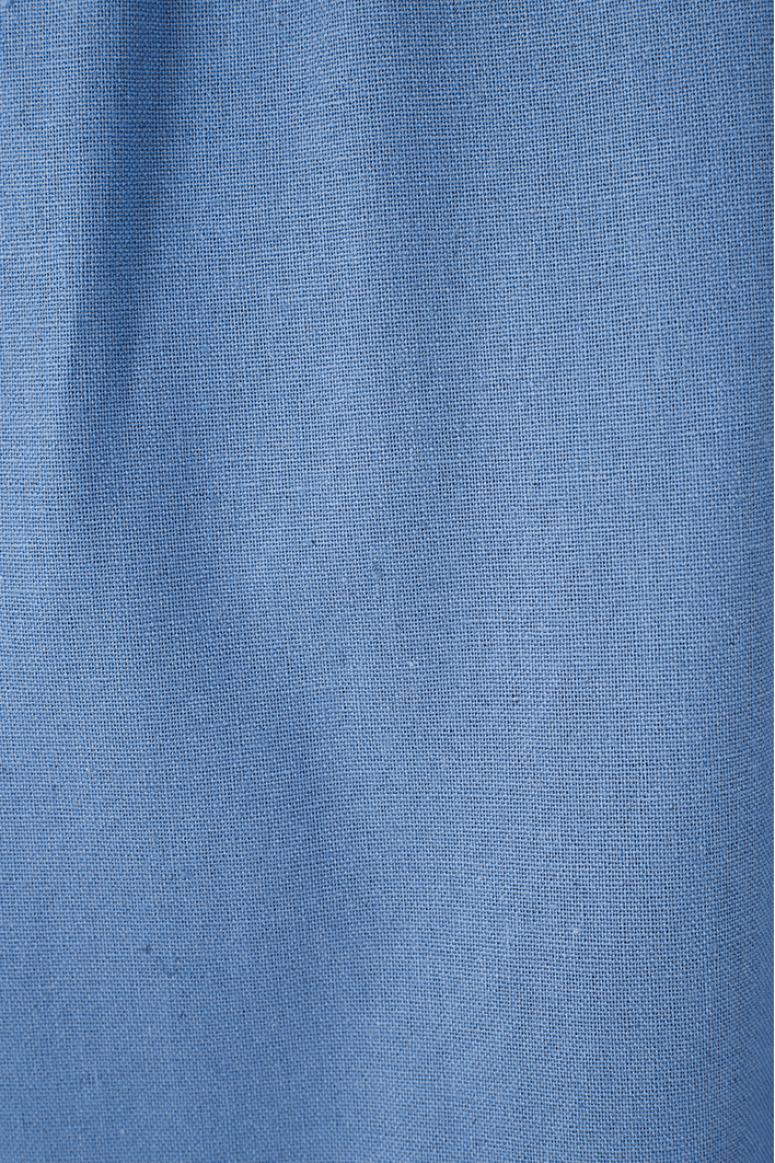 Vestido Midi Linho Busto Franzido