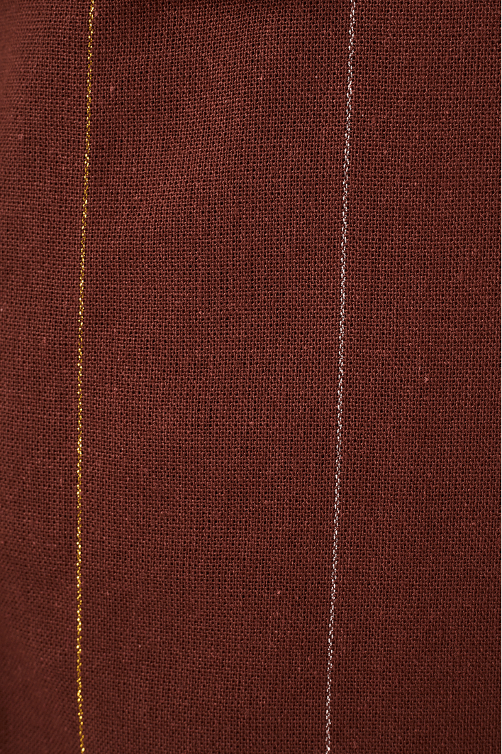 Vestido Curto Linho Lurex Botões