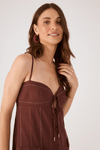 Vestido Curto Linho Lurex Botões