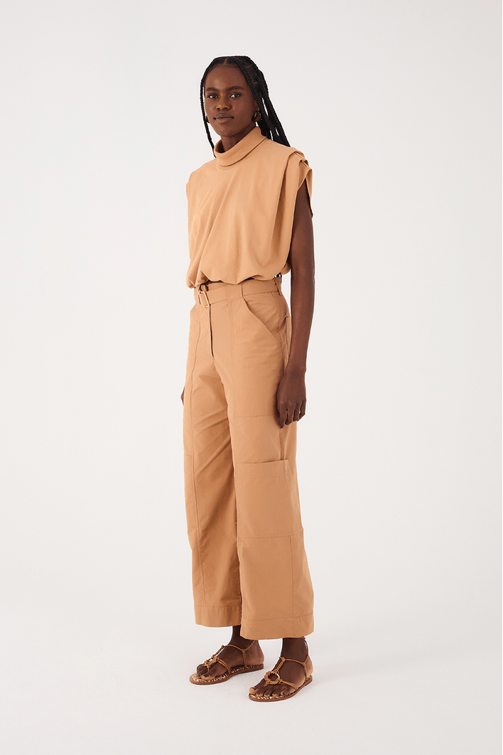 Calça Algodão Cargo Cinto