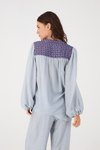 Camisa Bata Crepe Estampa Ladrilho