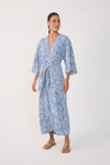 Vestido Cropped Crepe Estampa Céu Sereno