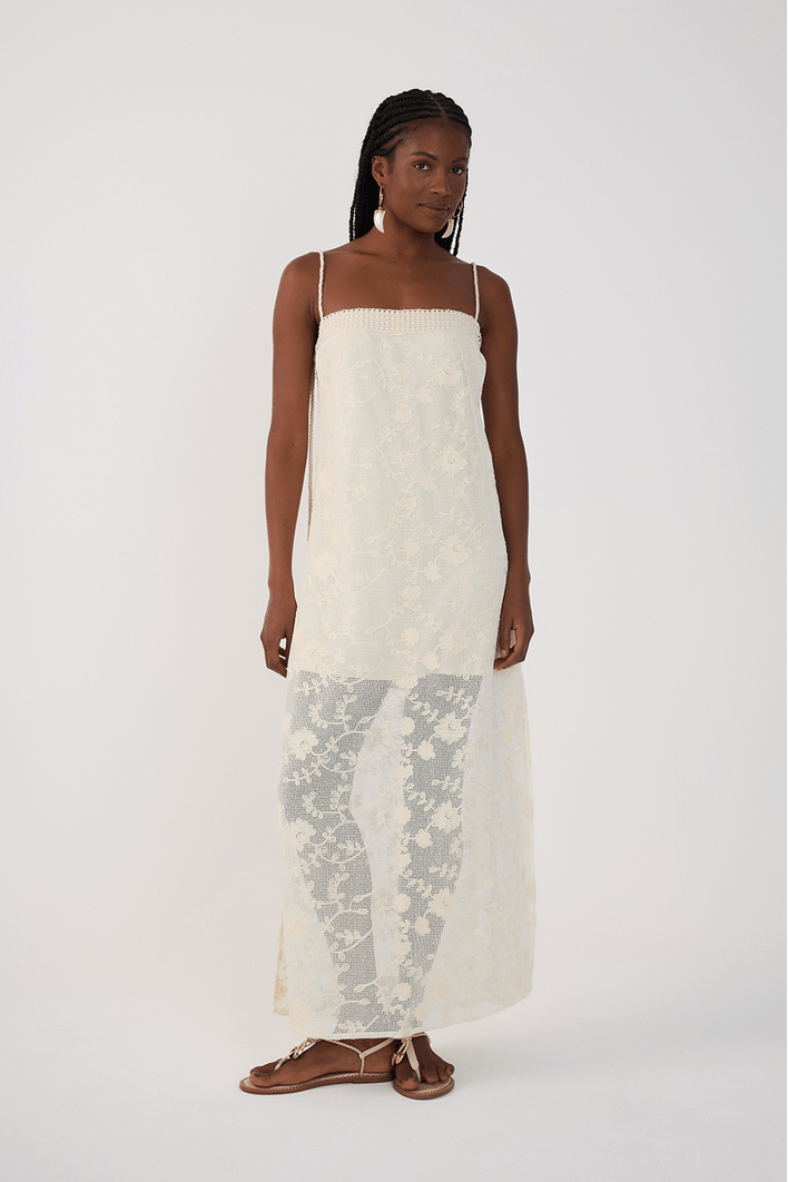 Vestido Tela Bordada