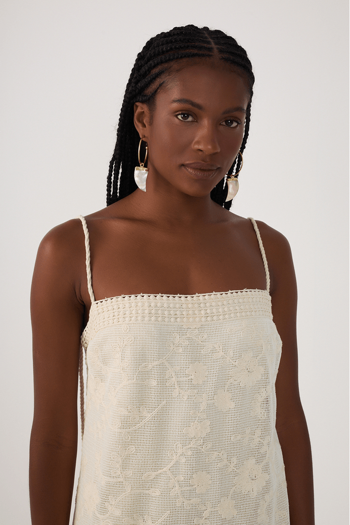 Vestido Tela Bordada