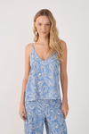 Blusa Crepe Estampa Céu Sereno