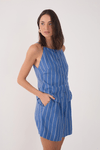 Blusa Linho Listrado Botões