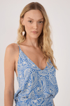 Blusa Crepe Estampa Céu Sereno