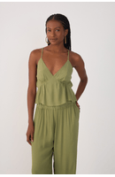 Blusa Crepe Recorte Busto