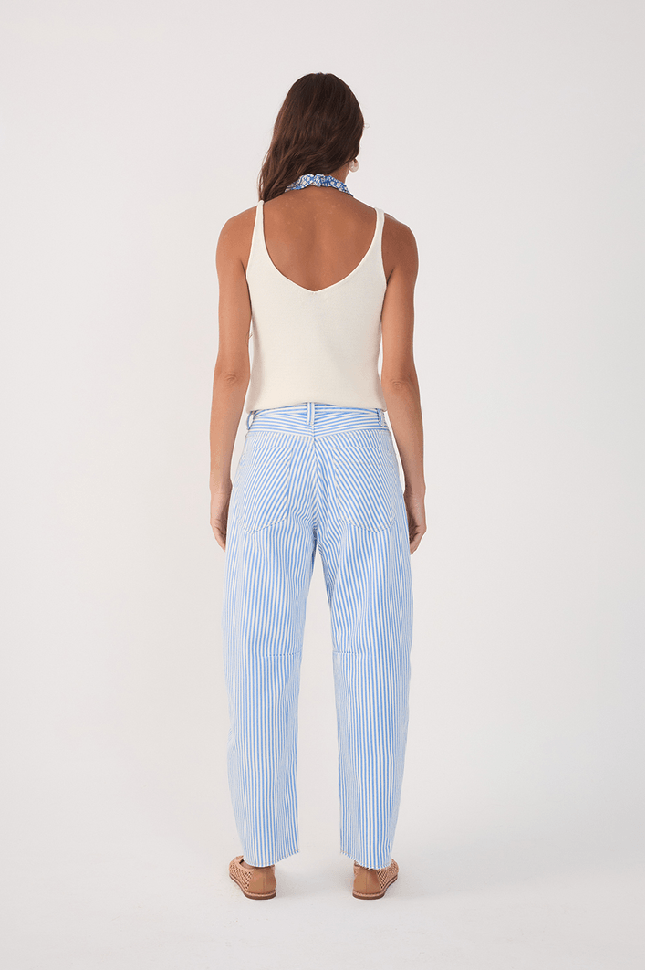 Calça Sarja Barrel Listra Balneário