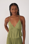 Blusa Crepe Recorte Busto