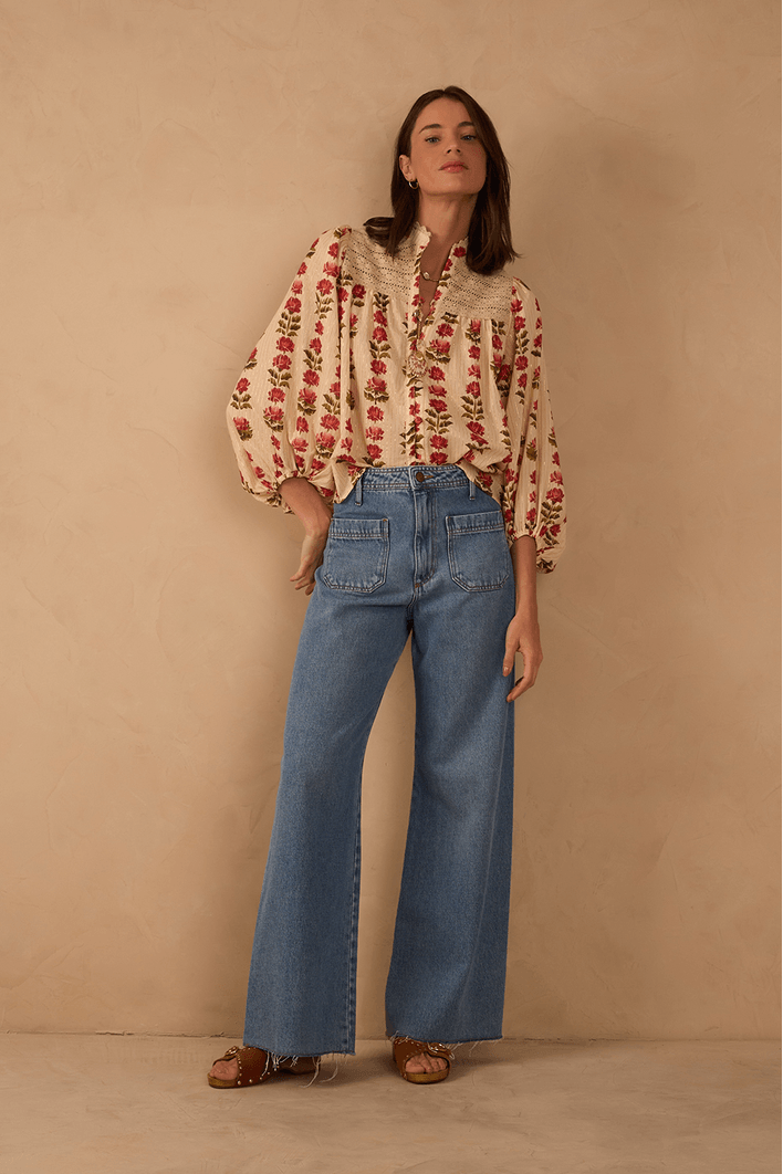 Calça Jeans Vintage Bolsos