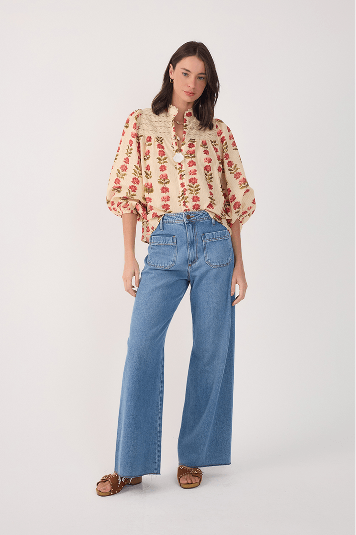 Calça Jeans Vintage Bolsos