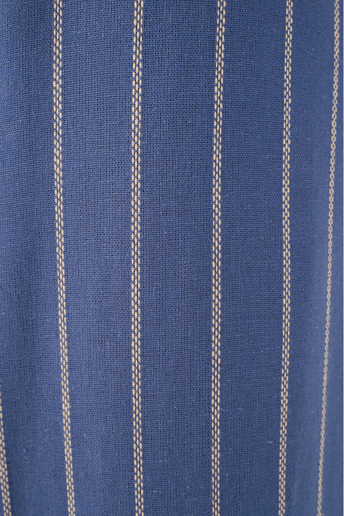 Calça Linho Listrado Pregas