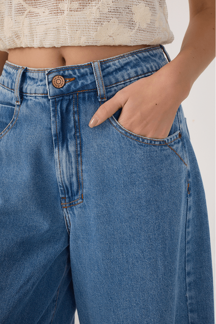 Calça Jeans Pantalona