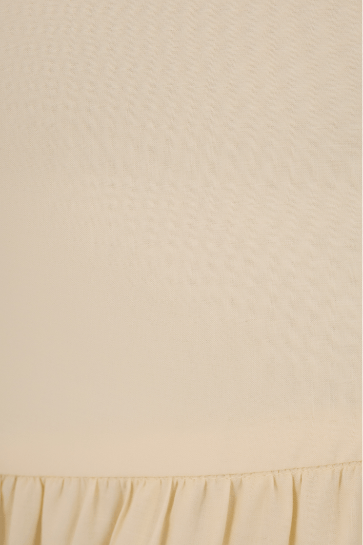 Saia Midi Algodão Bordado Barrado