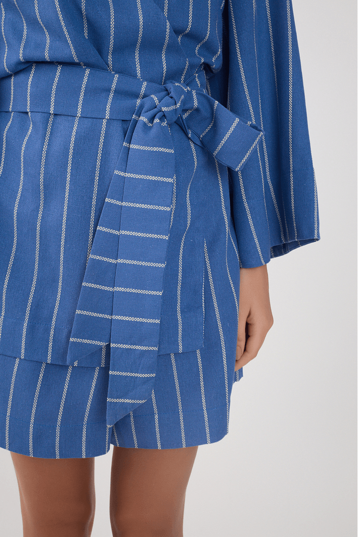 Macaquinho Linho Listrado Kimono