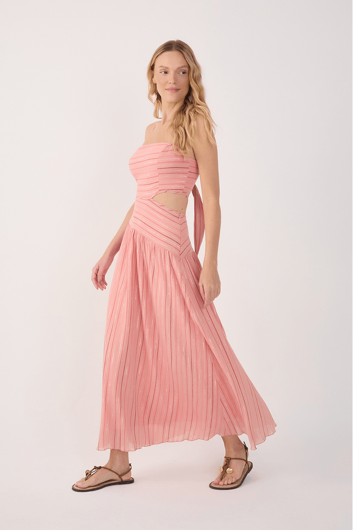 Vestido Voil Lurex Pala