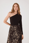 Blusa Malha Crepe Ombro Só