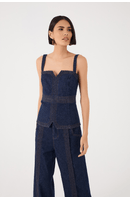 Corselet Jeans Pespontos