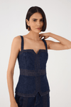 Corselet Jeans Pespontos