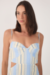 Vestido Cropped Estampa Descanso Azul