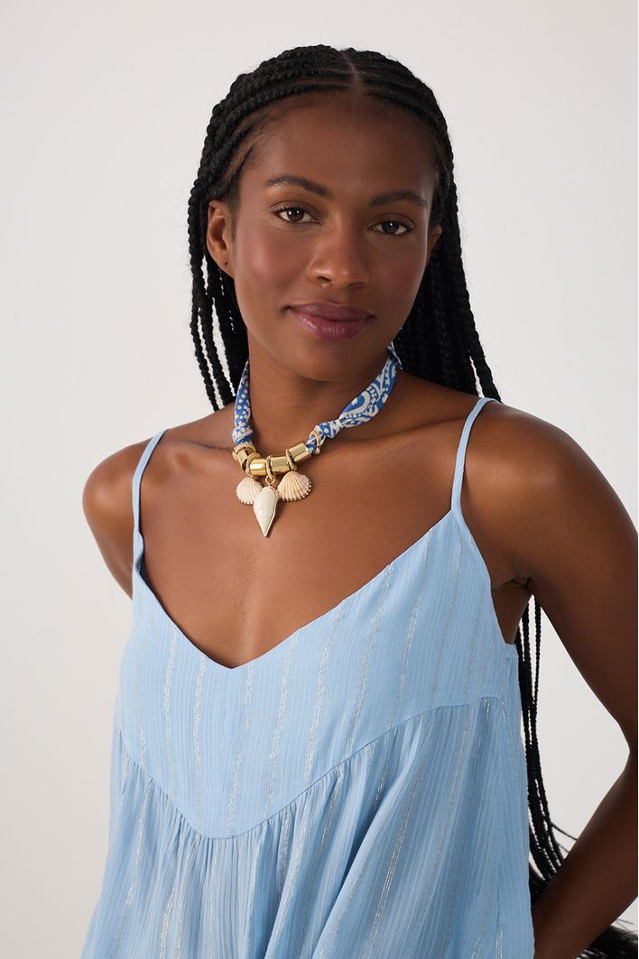 Blusa Lurex Pala Decote