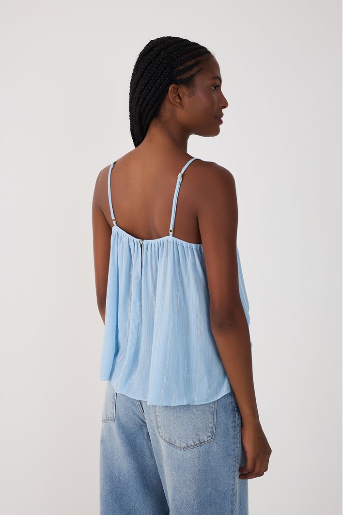 Blusa Lurex Pala Decote