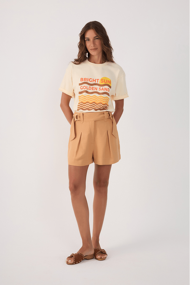 Short Alfaiataria Cos Fivelas