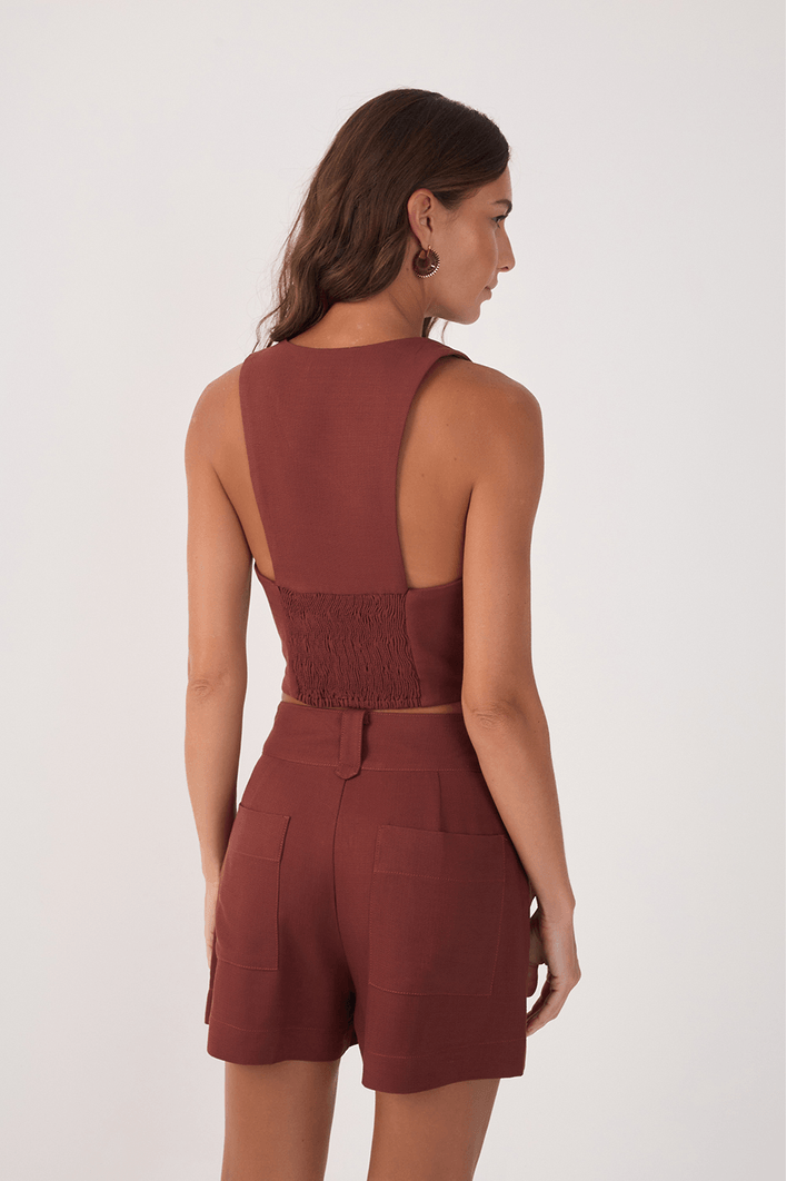 Blusa Cava Reta Costas