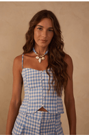 Blusa Algodão Com Elastano Vichy