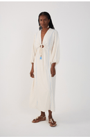Vestido Cropped Listras Amarração Decote