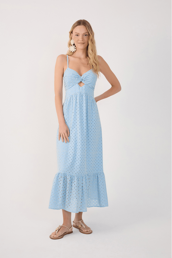 Vestido Cropped Laise Recorte Cintura