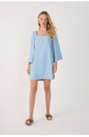 Vestido Curto Linho Retinho